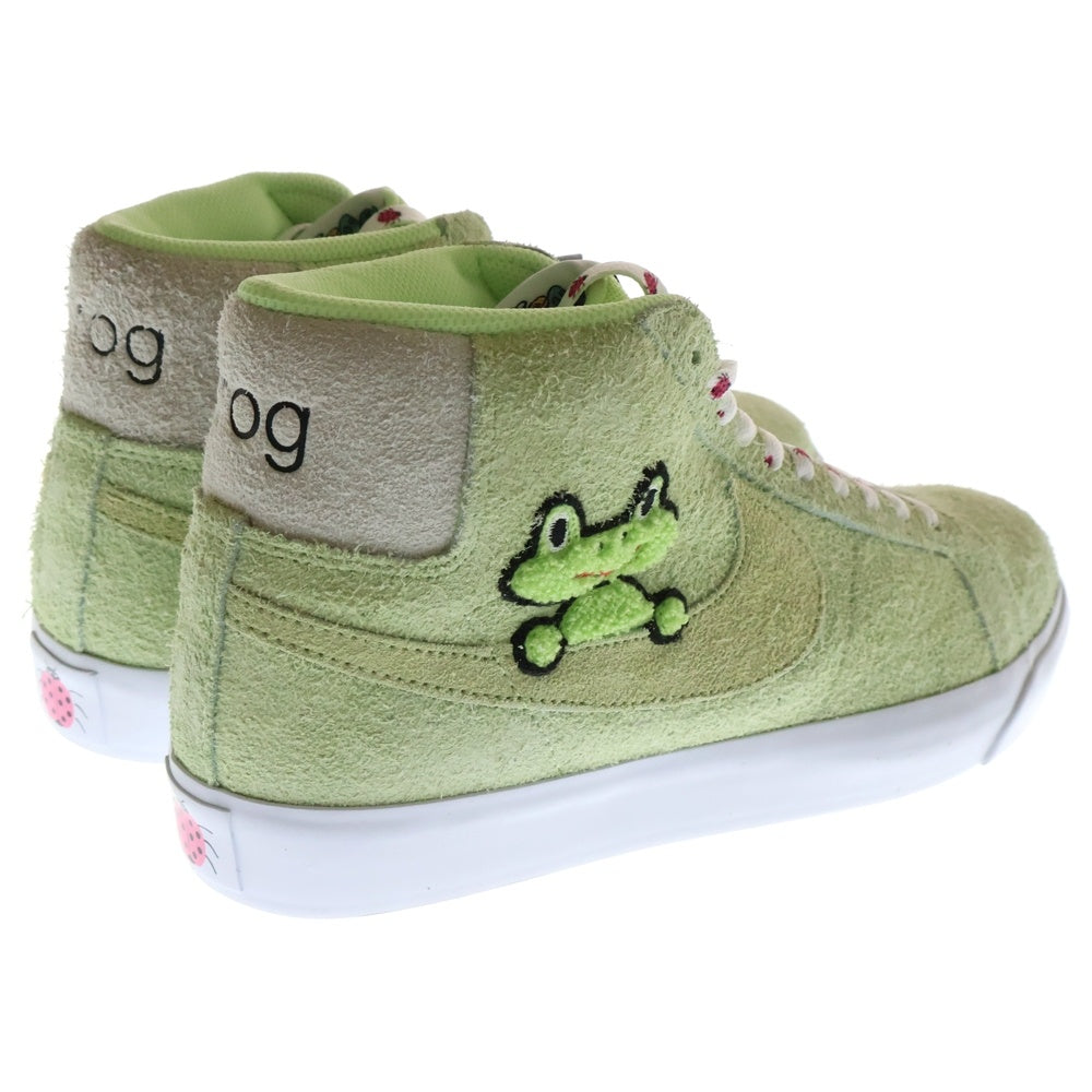 NIKE SB(ナイキエスビー) × Flog Skateboards QS SB Zoom Blazer Mid フロッグ スケートボード ズーム ブレーザー ミッドカットスニーカー グリーン US9.5/27.5cm AH6158-300