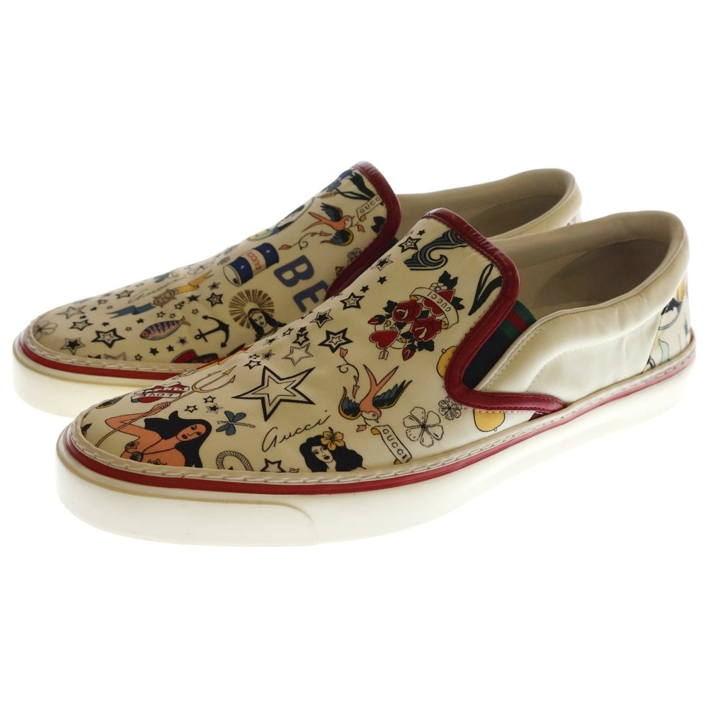 GUCCI(グッチ) 総柄デザイン スリッポン ローカットスニーカー マルチ 212225