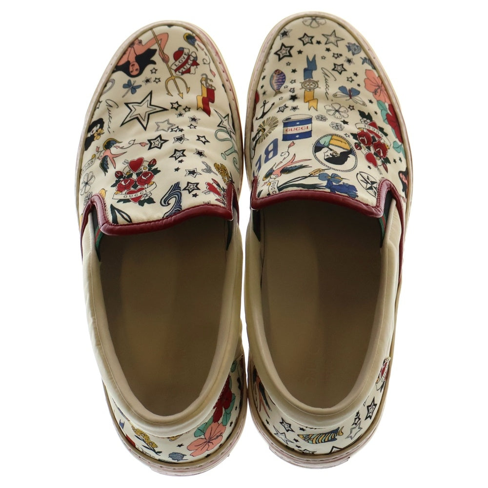 GUCCI(グッチ) 総柄デザイン スリッポン ローカットスニーカー マルチ 212225