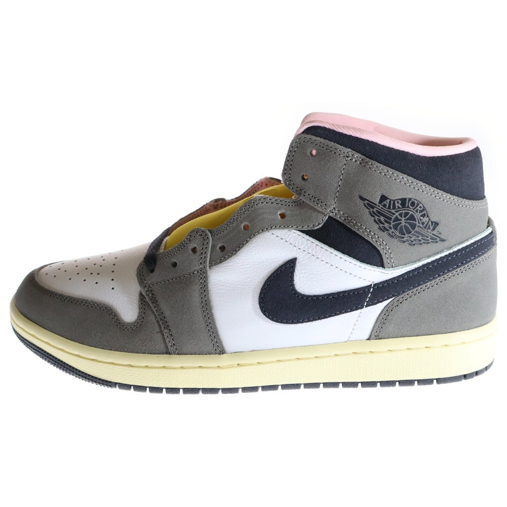 NIKE(ナイキ) AIR JORDAN 1 MID CAVE STONE エアジョーダン1 ケイブストーン ミッドカットスニーカー ブラック/ブラウン US9.5/27.5cm HQ2011-100
