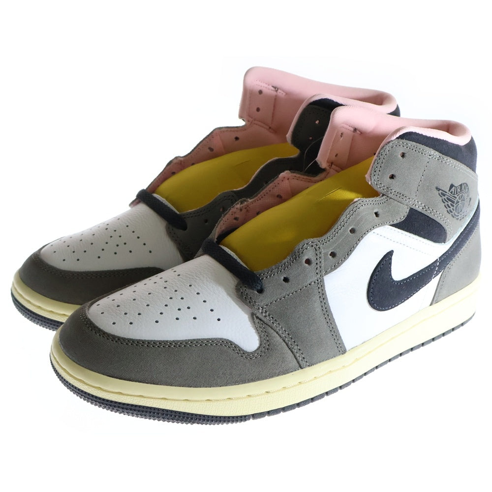 NIKE(ナイキ) AIR JORDAN 1 MID CAVE STONE エアジョーダン1 ケイブストーン ミッドカットスニーカー ブラック/ブラウン US9.5/27.5cm HQ2011-100