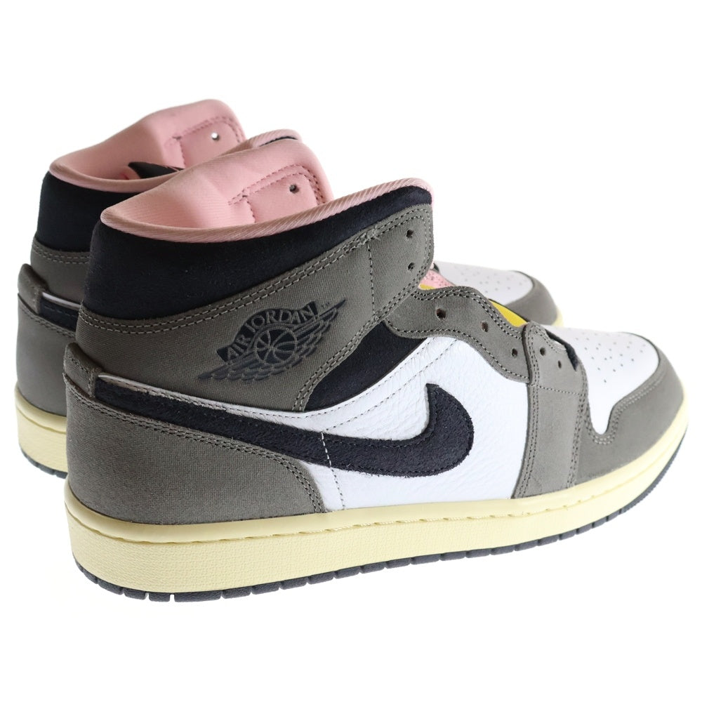 NIKE(ナイキ) AIR JORDAN 1 MID CAVE STONE エアジョーダン1 ケイブストーン ミッドカットスニーカー ブラック/ブラウン US9.5/27.5cm HQ2011-100