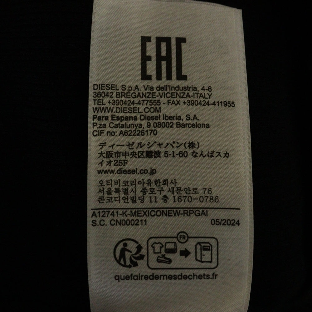 DIESEL(ディーゼル) K-MEXICONEW KNITWEAR ドライバーズ ニット ジップアップ セーター ブラック A12741