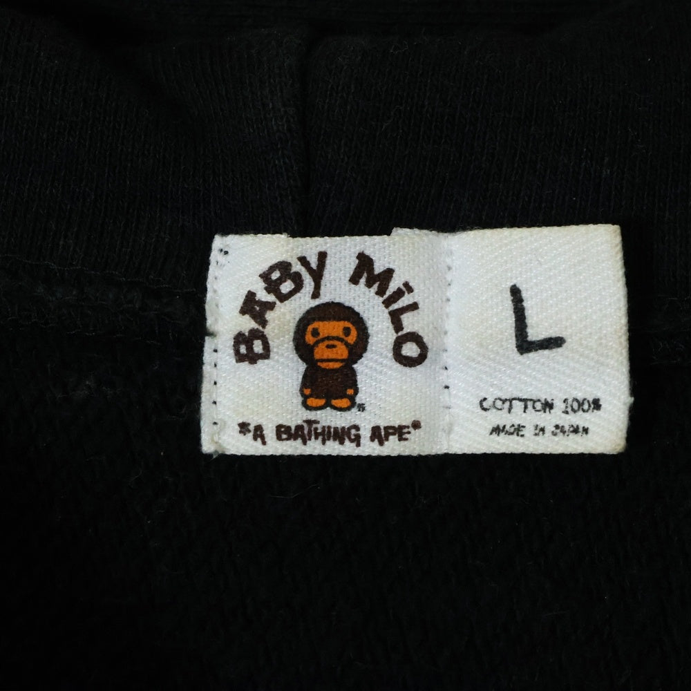 A BATHING APE(アベイシングエイプ) 05AW ×KAWS BABY MiLO カウズ ベビーマイロプリント フルジップ アップ フーディー パーカー ブラック