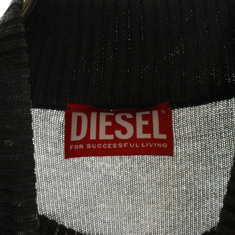 DIESEL(ディーゼル) K-DENIM-ZIP KNITWEARジップアップ ニットカーディガン グレー A15639 OGHAQ