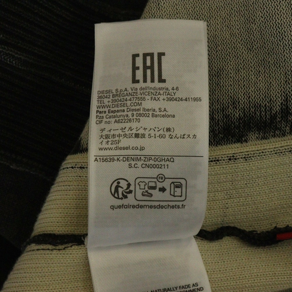 DIESEL(ディーゼル) K-DENIM-ZIP KNITWEARジップアップ ニットカーディガン グレー A15639 OGHAQ