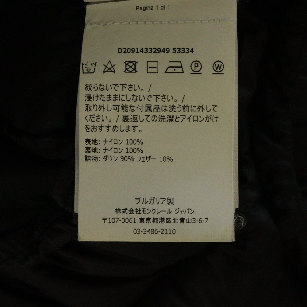 MONCLER(モンクレール) 18AW GERS ロゴワッペン フード付き ジレ ダウンベスト ジャケット ブラック D20914332949 53334