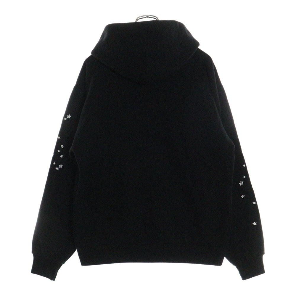 SP5DER(スパイダー) OG WED HOODIE ロゴプリント フーディー クルーネックスウェットパーカー ブラック 116-00368