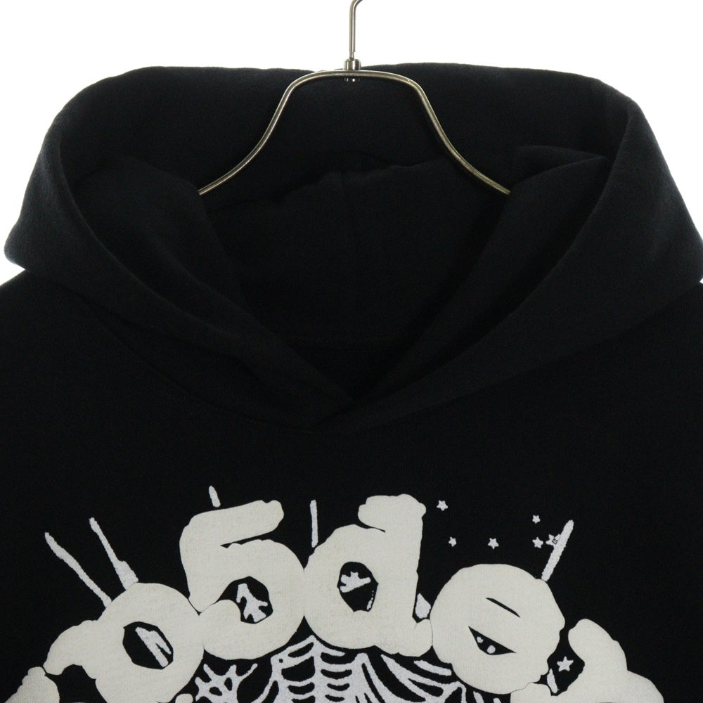 SP5DER(スパイダー) OG WED HOODIE ロゴプリント フーディー クルーネックスウェットパーカー ブラック 116-00368
