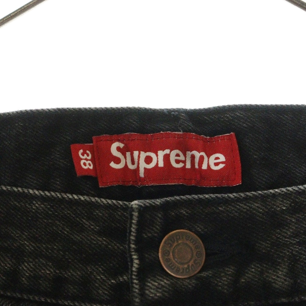 SUPREME(シュプリーム) Distressed Loose Fit Selvedge Jean ディストレス ルース フィット セルビッジ ジーンズ ウォッシュド ブラック