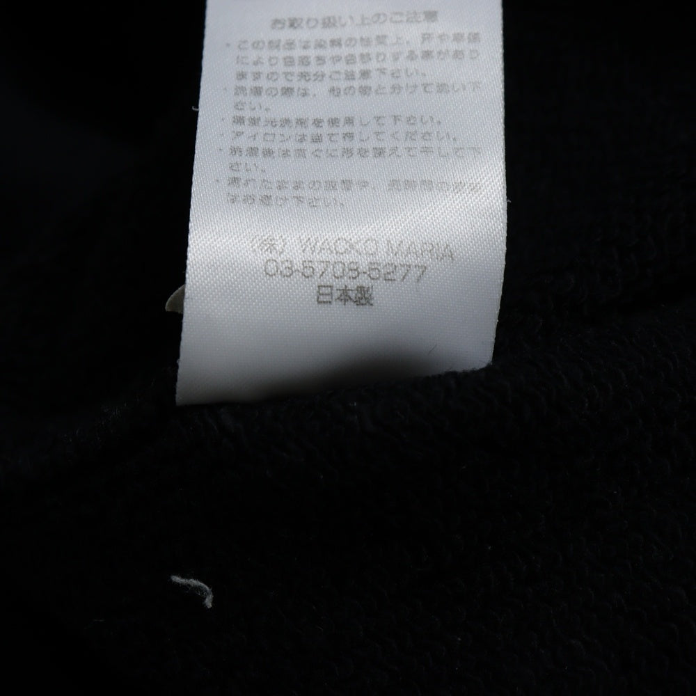 WACKO MARIA(ワコマリア) 23SS HEAVY WEIGHT CREW NECK SWEAT SHIRT フロントプリント クルーネック スウェットトレーナー ブラック