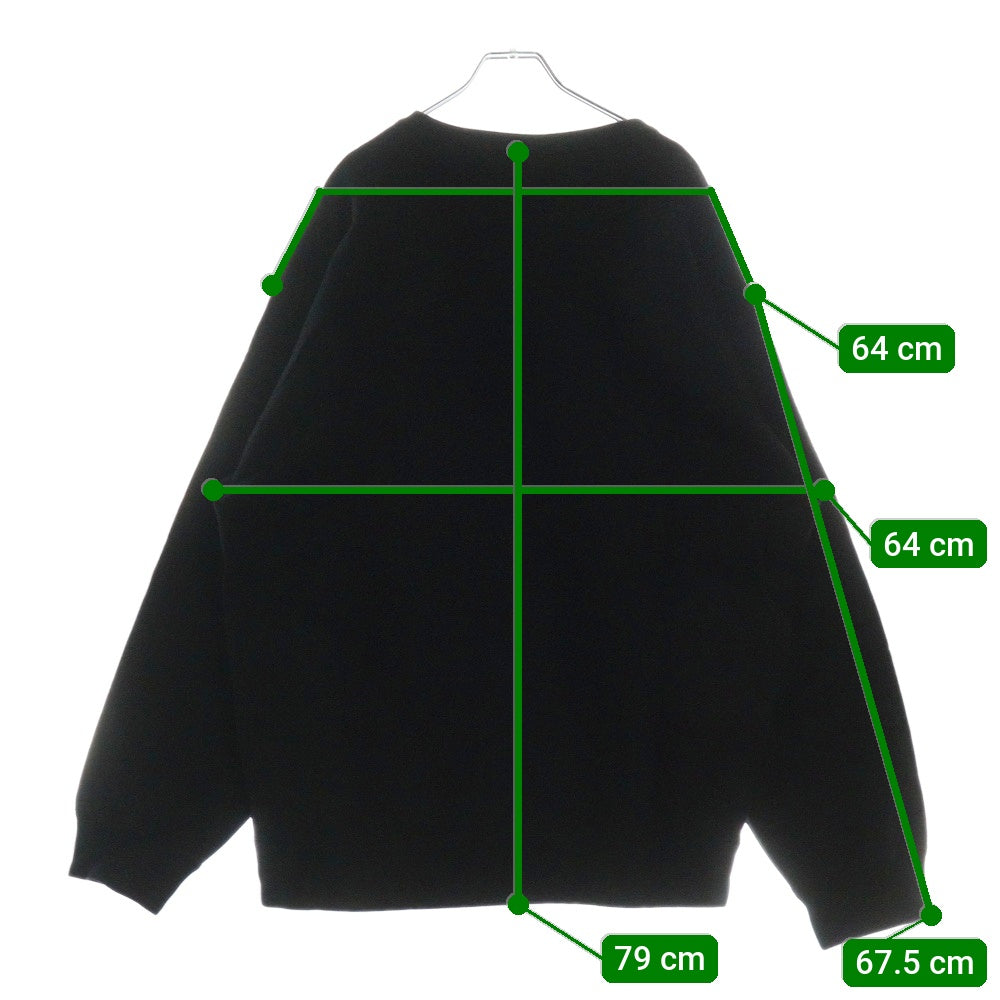 WACKO MARIA(ワコマリア) 23SS HEAVY WEIGHT CREW NECK SWEAT SHIRT フロントプリント クルーネック スウェットトレーナー ブラック
