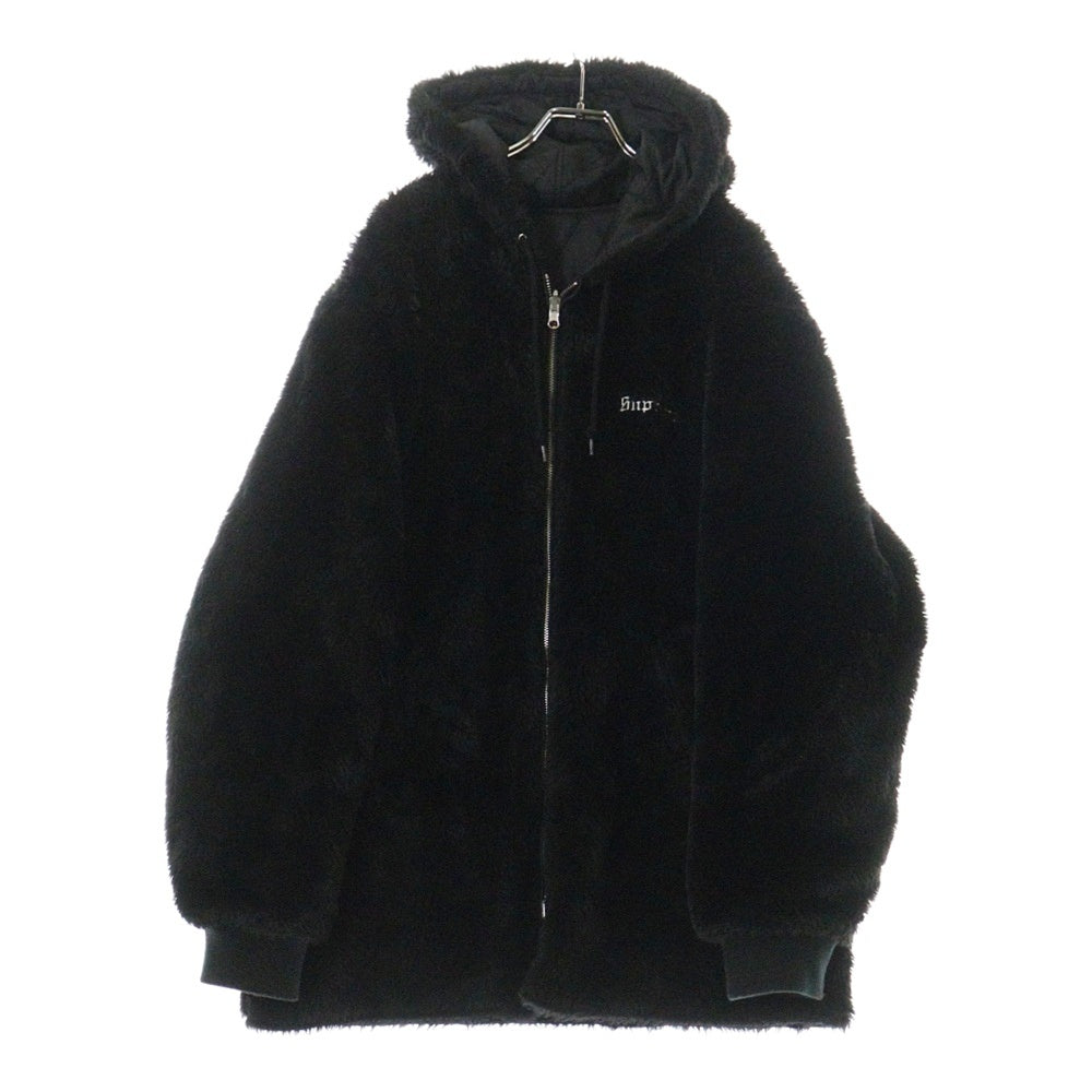 SUPREME(シュプリーム) 17AW Reversible Sherpa Work Parka リバーシブル シェルパ ワーク ジップアップパーカー フーディ ブラック