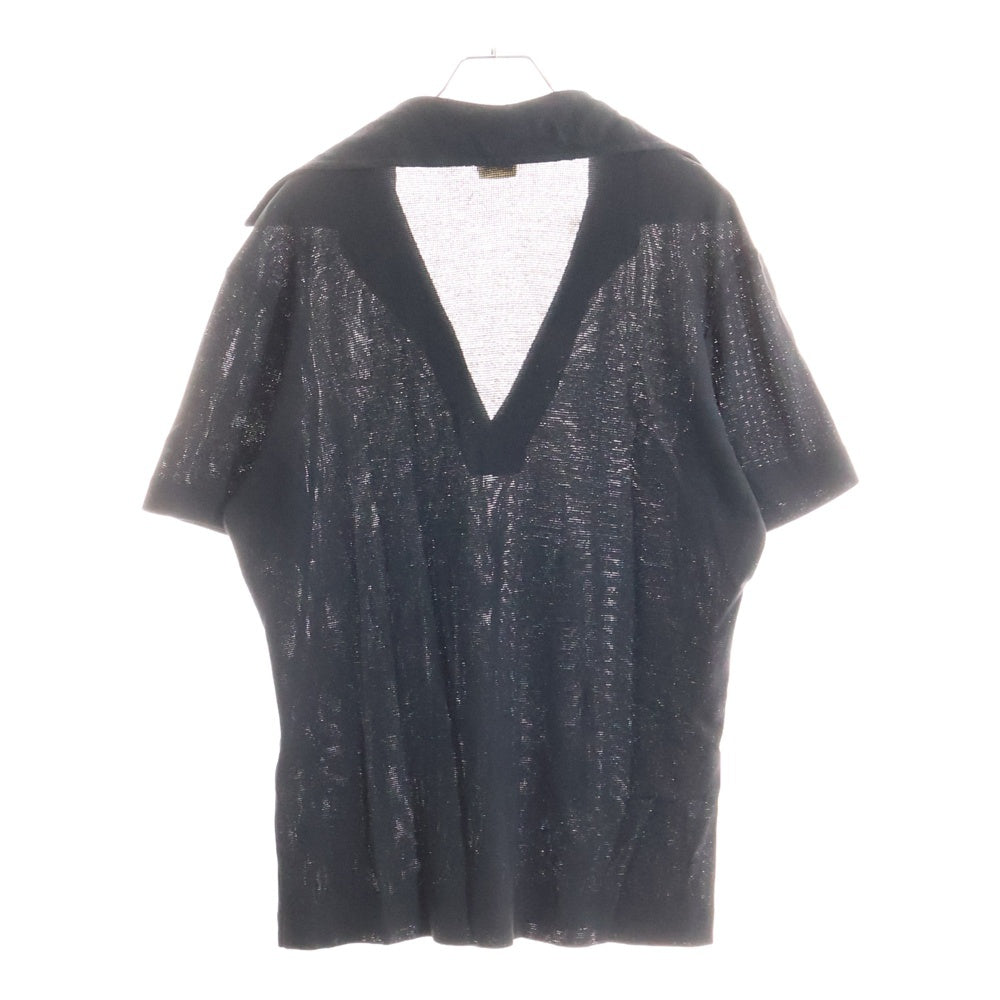 GUCCI(グッチ) コットン スキッパー 半袖ポロシャツ ブラック