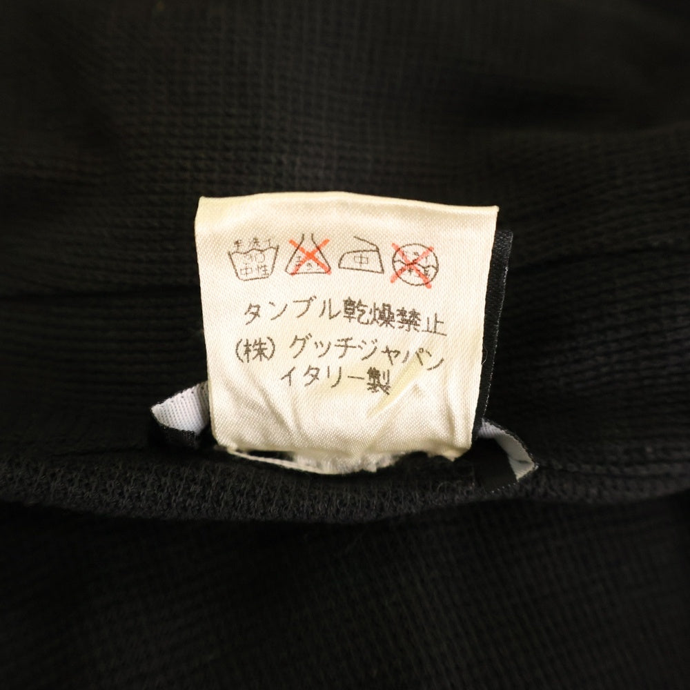 GUCCI(グッチ) コットン スキッパー 半袖ポロシャツ ブラック