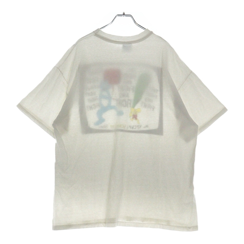 VINTAGE(ヴィンテージ) 90s Simpsons Itchy & Scratchy シンプソンズ イッチーアンドスクラッチー ショー フロントプリント 半袖Tシャツ カットソー ホワイト