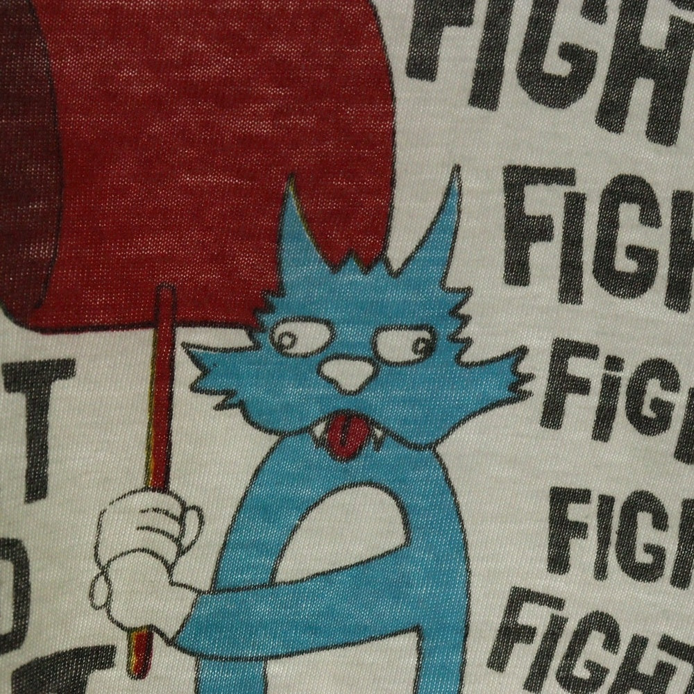 VINTAGE(ヴィンテージ) 90s Simpsons Itchy & Scratchy シンプソンズ イッチーアンドスクラッチー ショー フロントプリント 半袖Tシャツ カットソー ホワイト