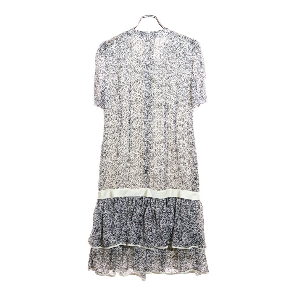 NO BRAND(ノーブランド) POSA DOLL 総柄 ワンピース ホワイト/ブラック レディース