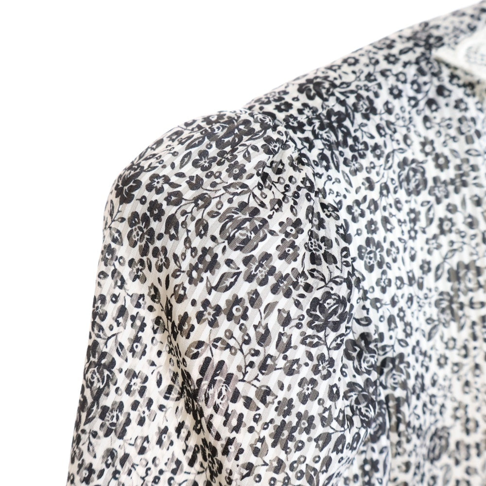 NO BRAND(ノーブランド) POSA DOLL 総柄 ワンピース ホワイト/ブラック レディース