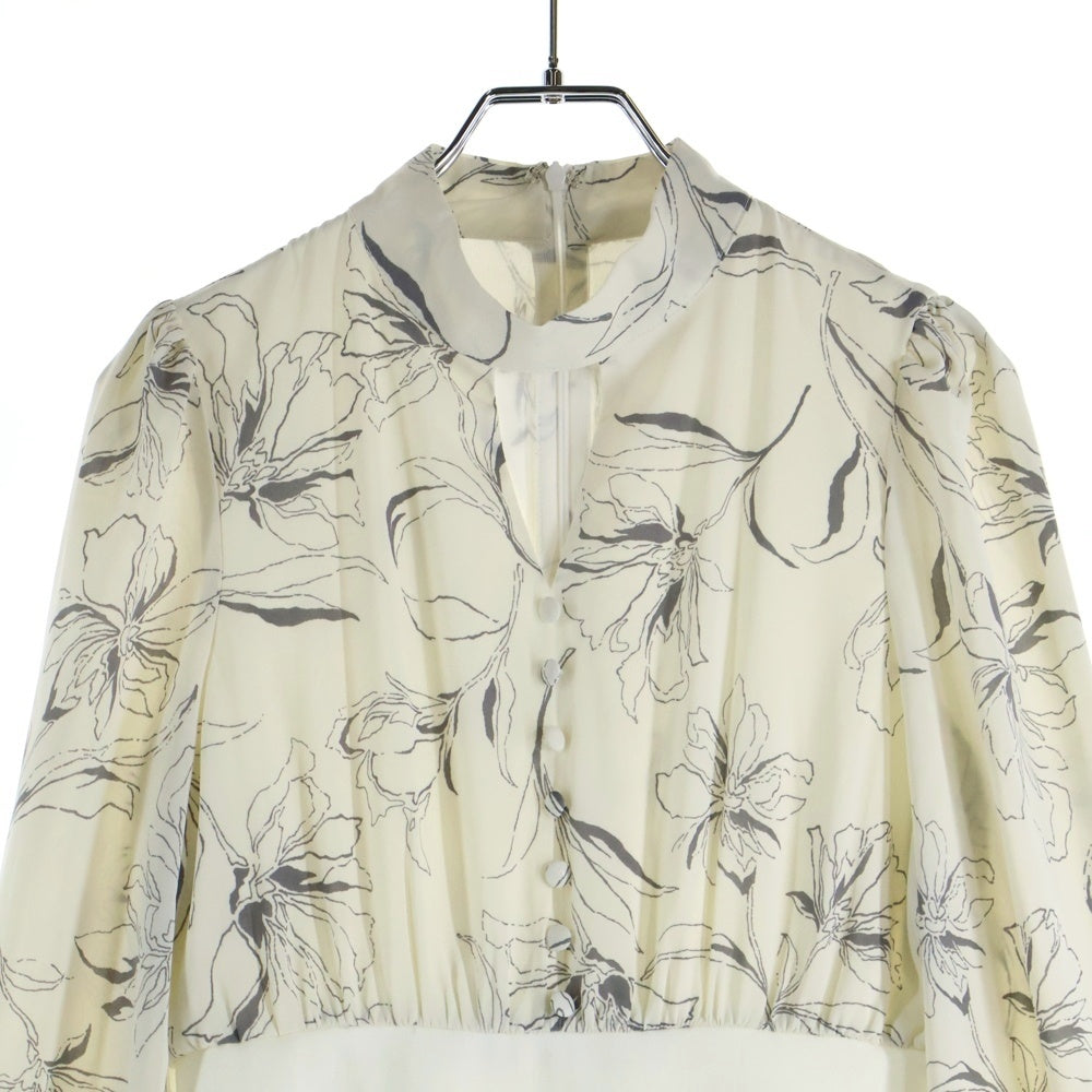 TOCCO CLOSET(トッコクローゼット) ポリエステル フラワー 総柄 ワンピース ホワイト レディース