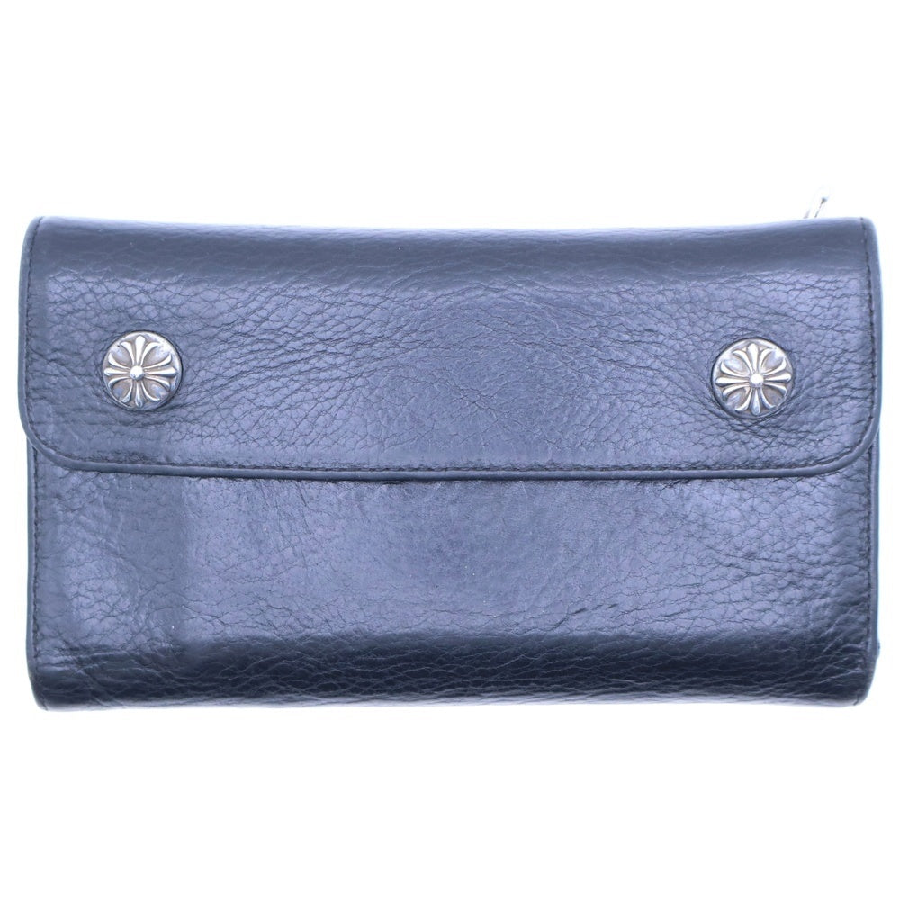 CHROME HEARTS(クロムハーツ) WAVE ウェーブ レザーウォレット 財布 ブラック BCA374