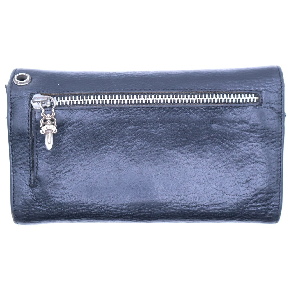 CHROME HEARTS(クロムハーツ) WAVE ウェーブ レザーウォレット 財布 ブラック BCA374