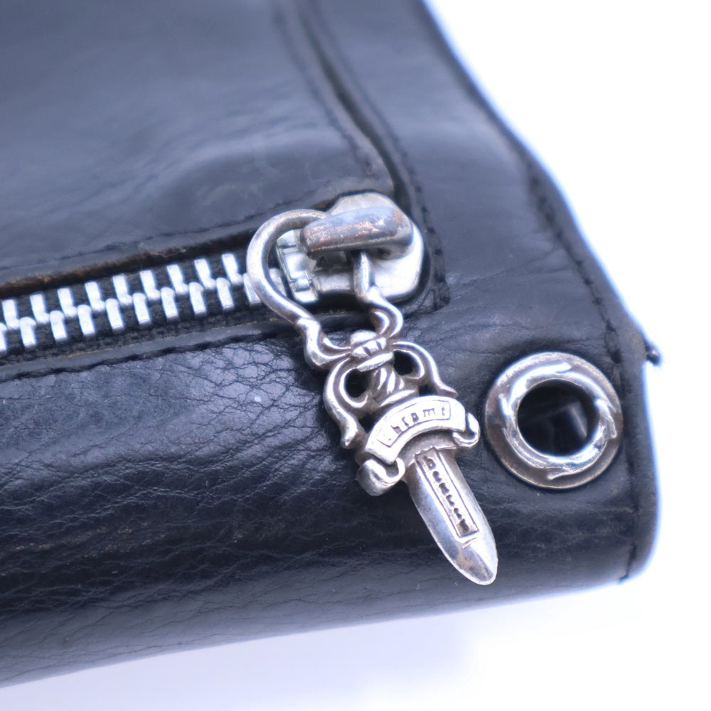 CHROME HEARTS(クロムハーツ) WAVE ウェーブ レザーウォレット 財布 ブラック BCA374