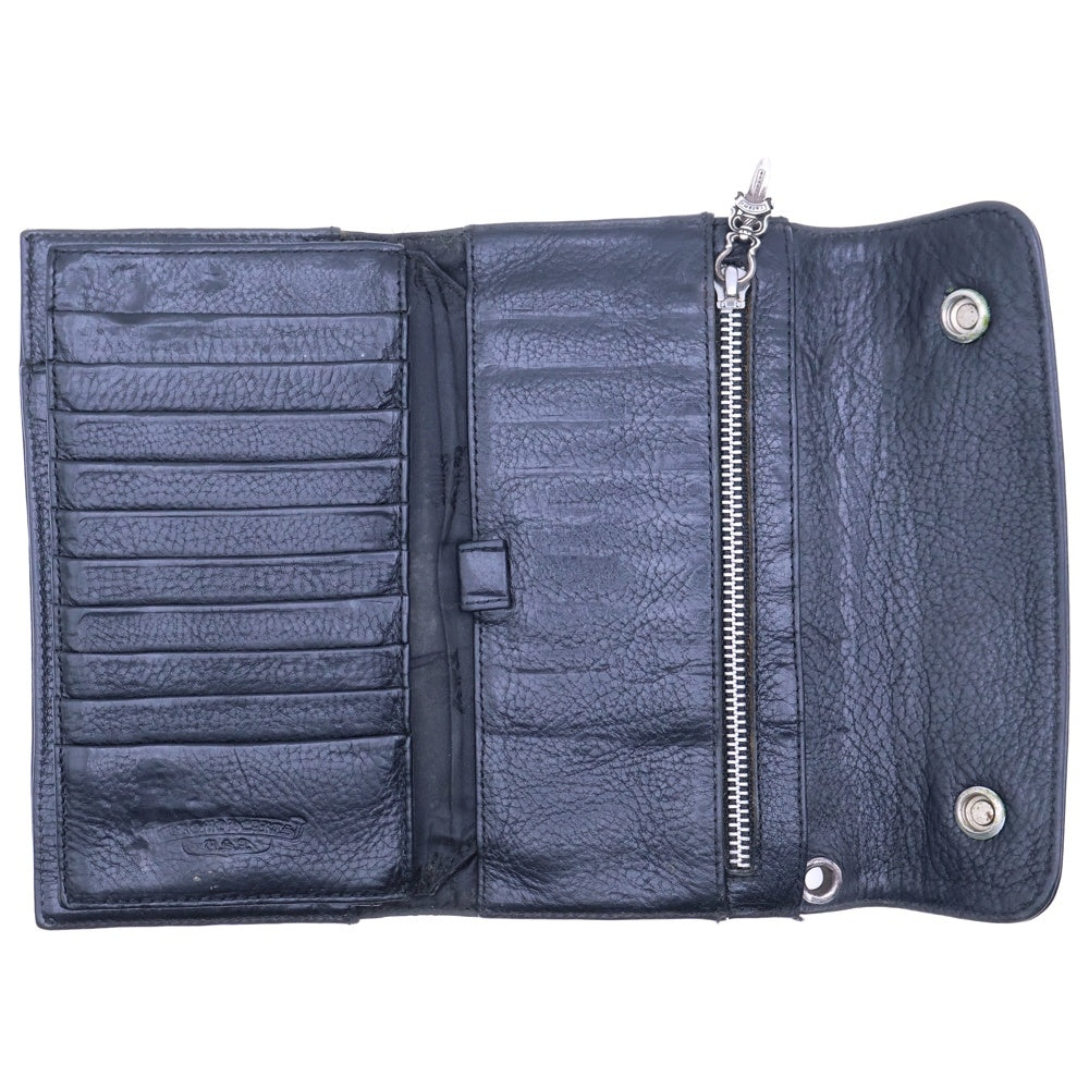 CHROME HEARTS(クロムハーツ) WAVE ウェーブ レザーウォレット 財布 ブラック BCA374