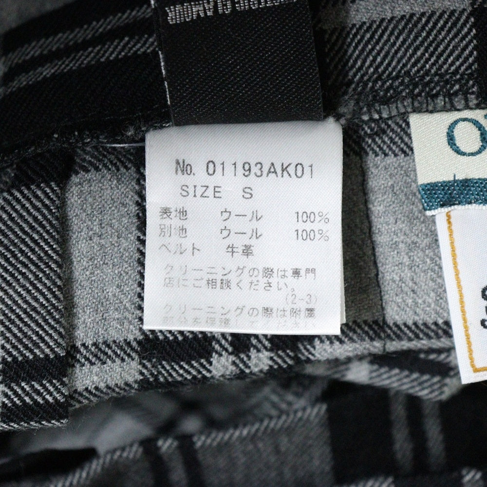 HYSTERIC GLAMOUR(ヒステリックグラマー) オニールオブダブリン タータンチェック ウール ロングスカート ラップスカート グレー レディース 01193AK01