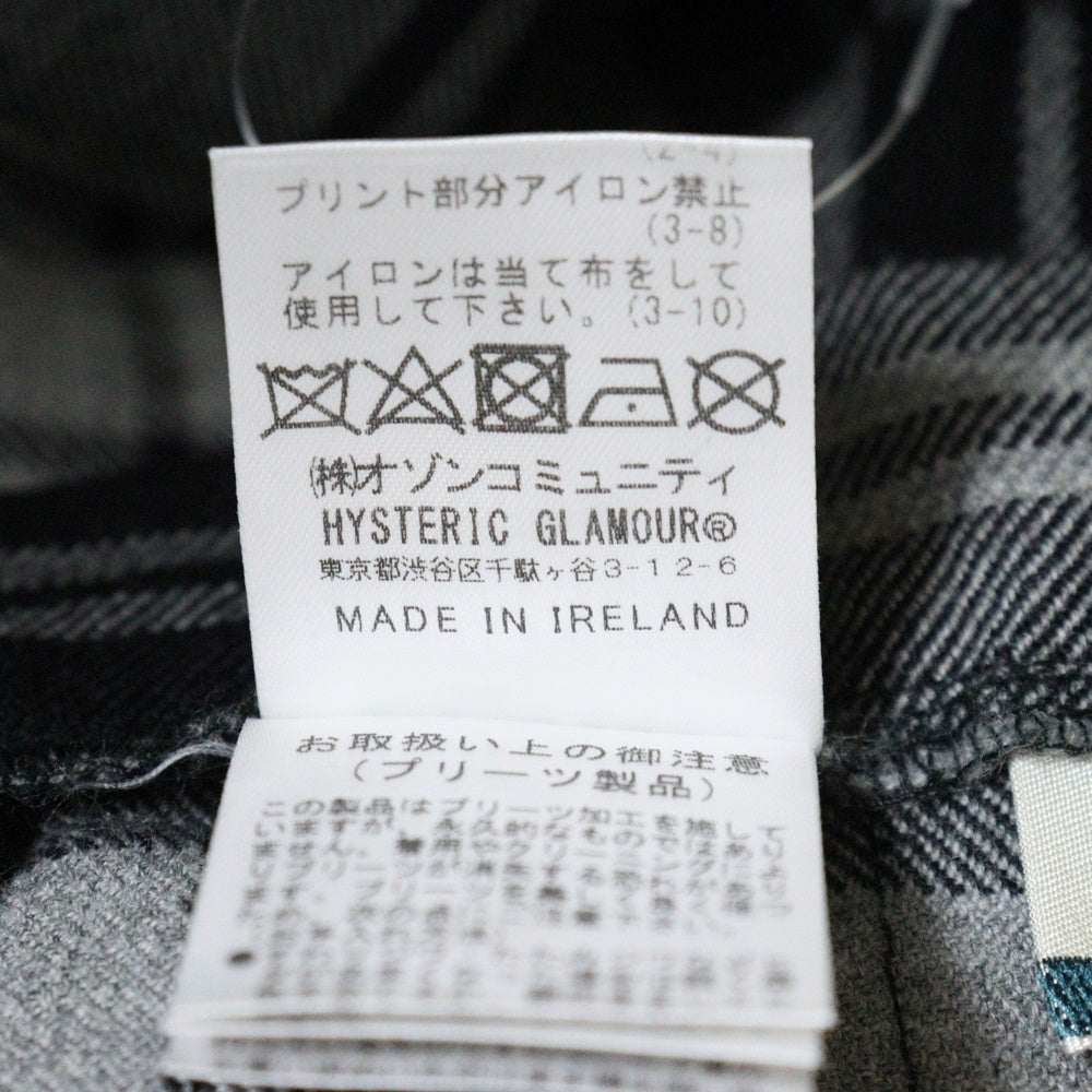 HYSTERIC GLAMOUR(ヒステリックグラマー) オニールオブダブリン タータンチェック ウール ロングスカート ラップスカート グレー レディース 01193AK01
