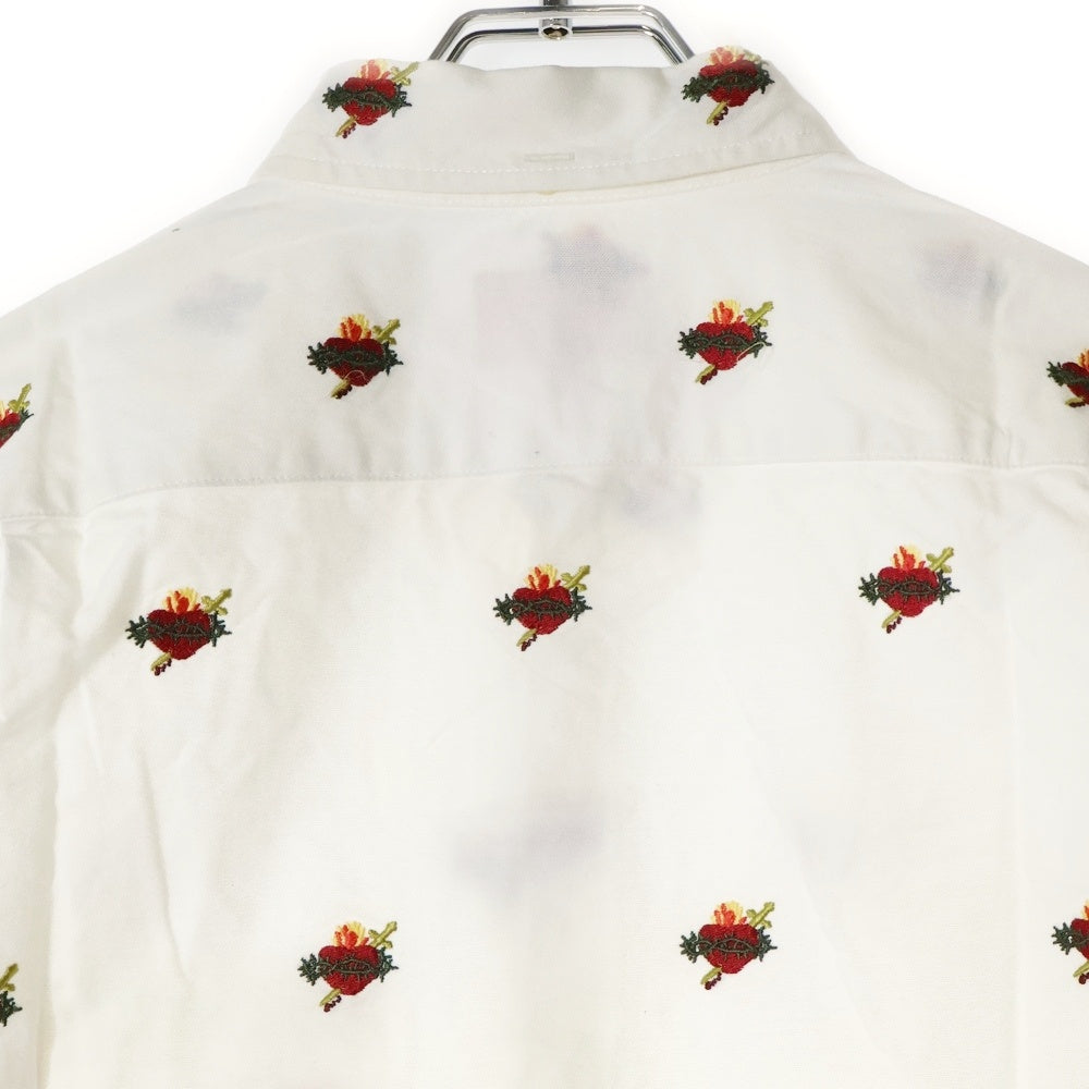 SUPREME(シュプリーム) 17AW Sacred Hearts Oxford Shirt サクレッド ハート 刺繍 オックスフォード 長袖シャツ ホワイト