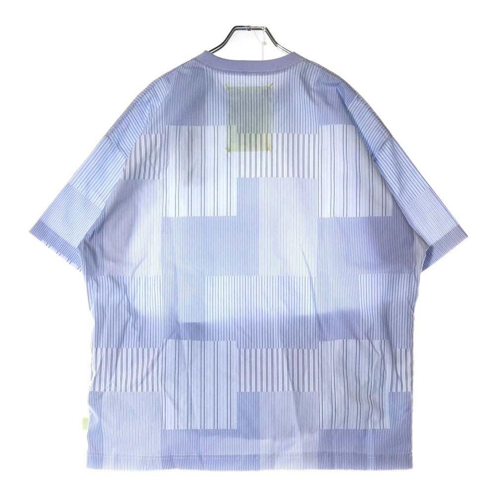 SSZ(エスエスズィー) 18SS SURF&SK8 BoltLeG サーフ&スケート ブートレグ ストライプ クルーネック 半袖Tシャツ ブルー