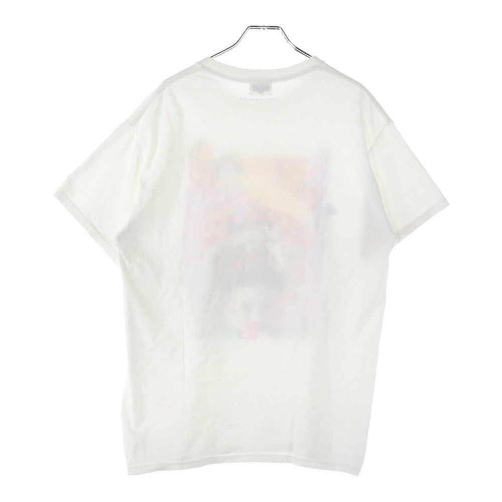 NO BRAND(ノーブランド) 舞子ラップ フロントプリント 半袖Tシャツ カットソー ホワイト