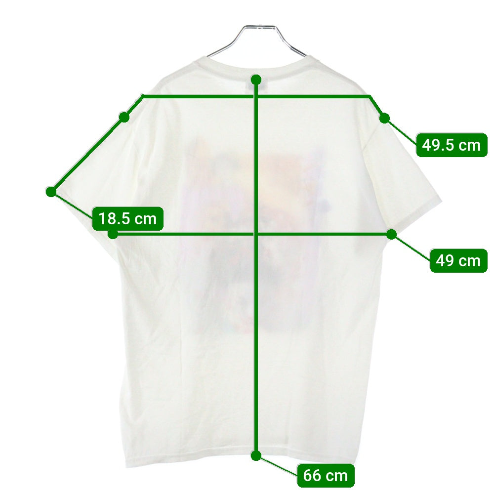 NO BRAND(ノーブランド) 舞子ラップ フロントプリント 半袖Tシャツ カットソー ホワイト