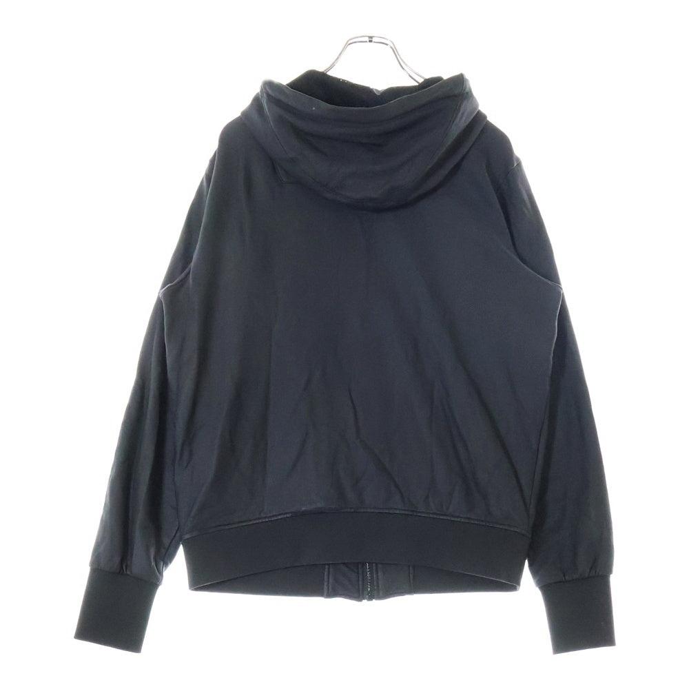 DIESEL(ディーゼル) J-FILMO フェイクレザー ジップアップ フーディー パーカー ブラック A00693