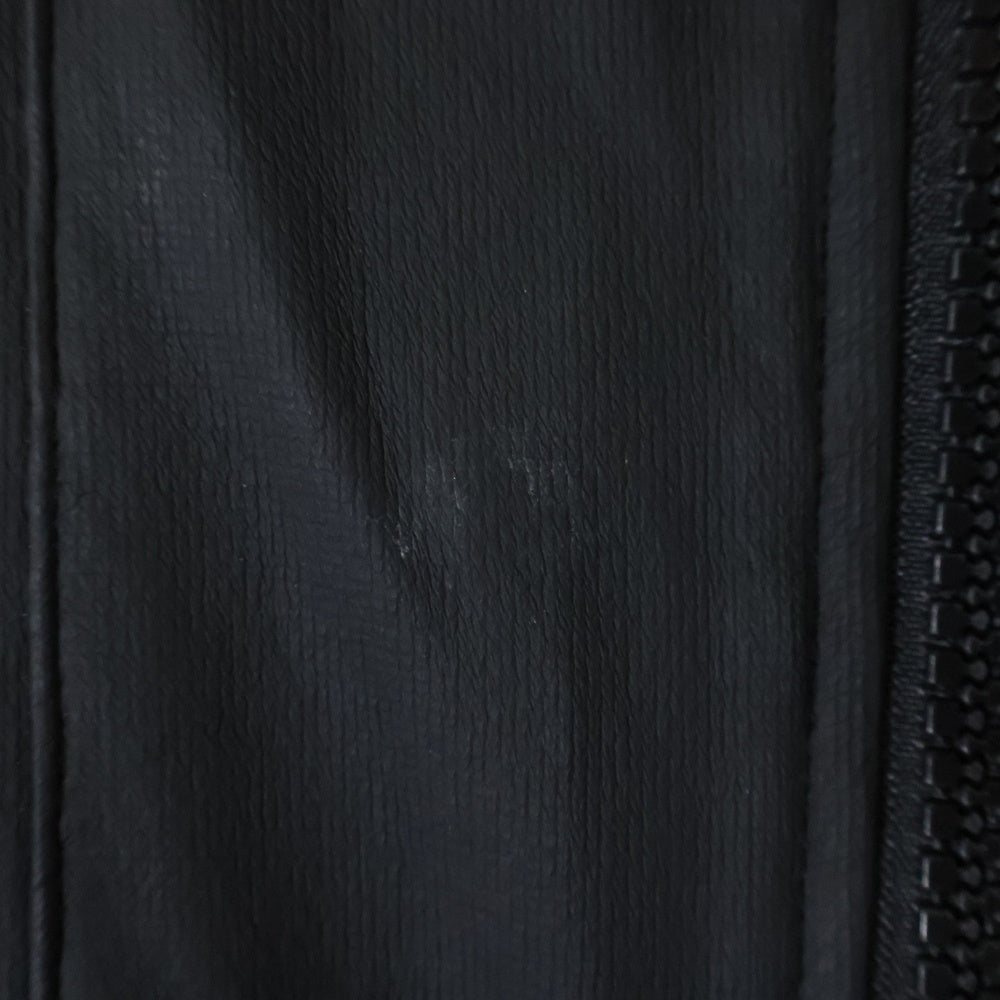 DIESEL(ディーゼル) J-FILMO フェイクレザー ジップアップ フーディー パーカー ブラック A00693