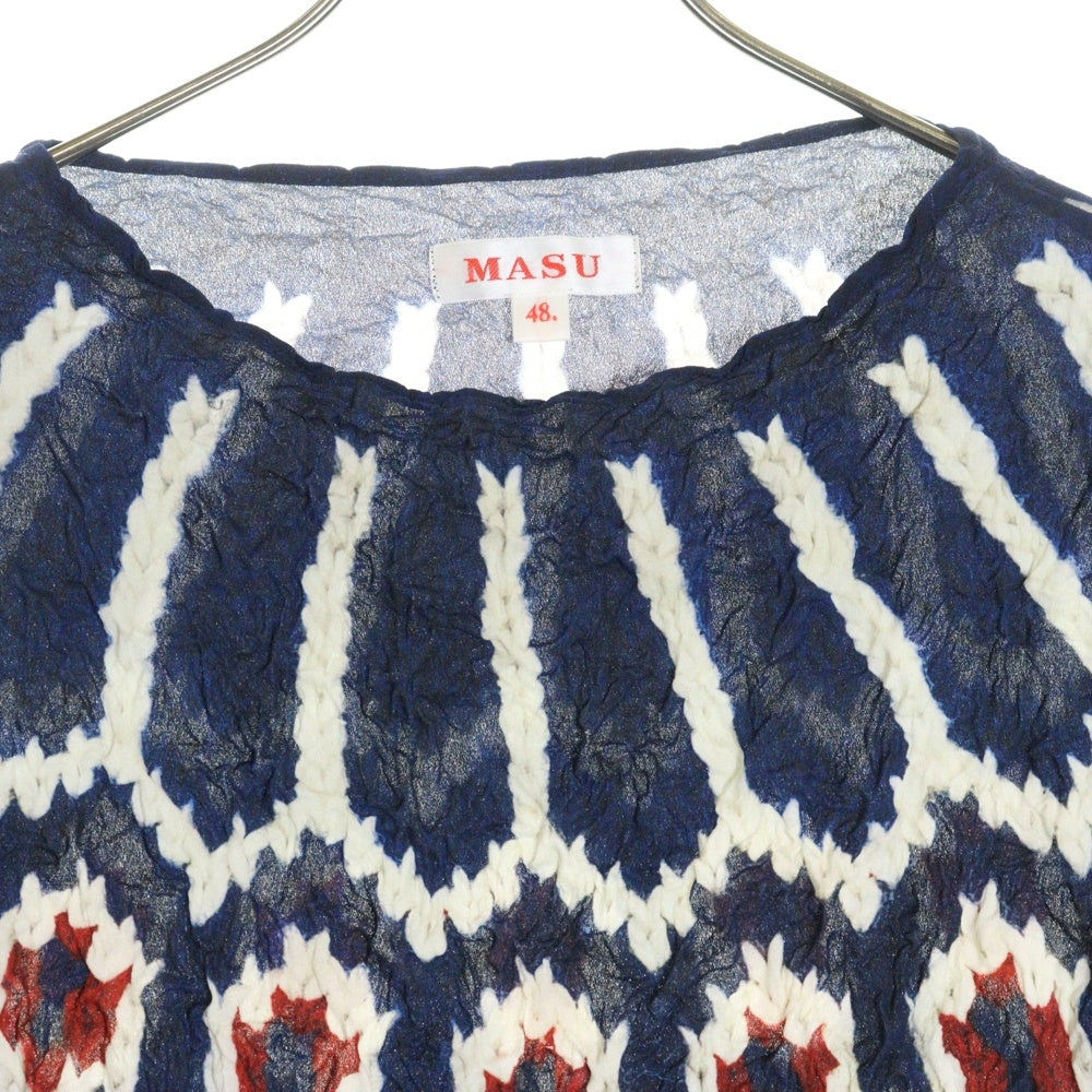 MASU(エムエーエスユー) 22AW POPCORN NORDIC SWEATER ポップコーン モーディック スウェット トップス マルチ MVFW-CS0122