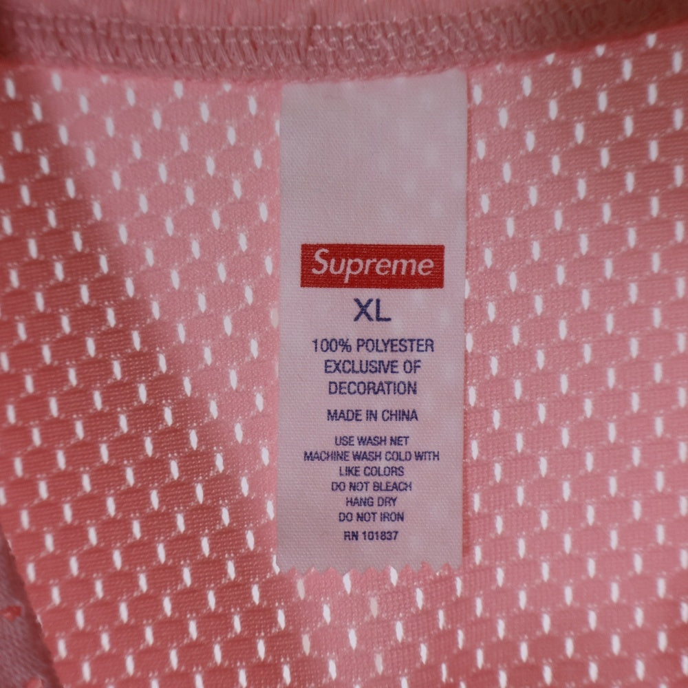 SUPREME(シュプリーム) 25SS S Logo Baseball Henley Sロゴ ベースボール ヘンリー メッシュ 半袖シャツ ピンク