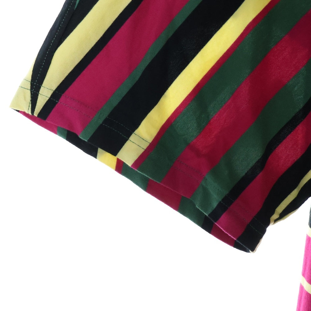 SUPREME(シュプリーム) 25SS Intarsia S/S Top インスターシャ バックロゴ ストライプ クルーネック 半袖Tシャツ カットソー マルチ