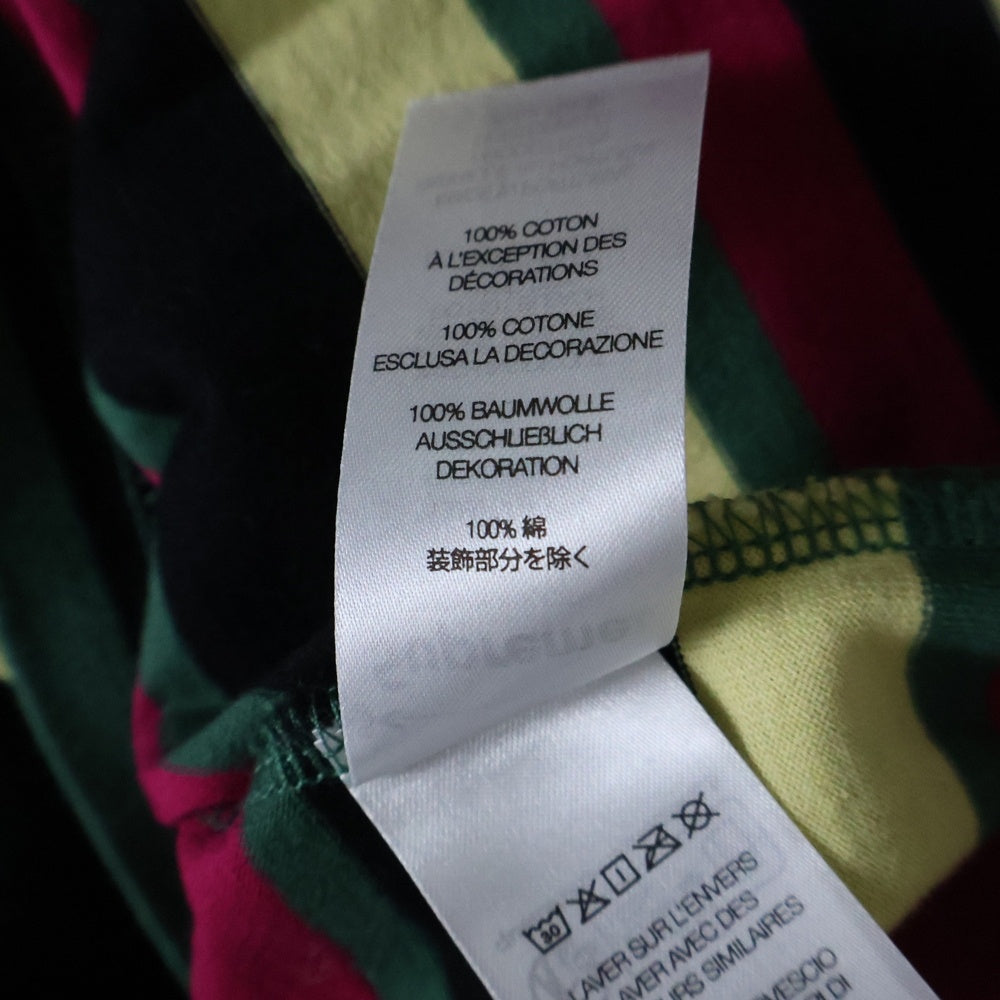 SUPREME(シュプリーム) 25SS Intarsia S/S Top インスターシャ バックロゴ ストライプ クルーネック 半袖Tシャツ カットソー マルチ