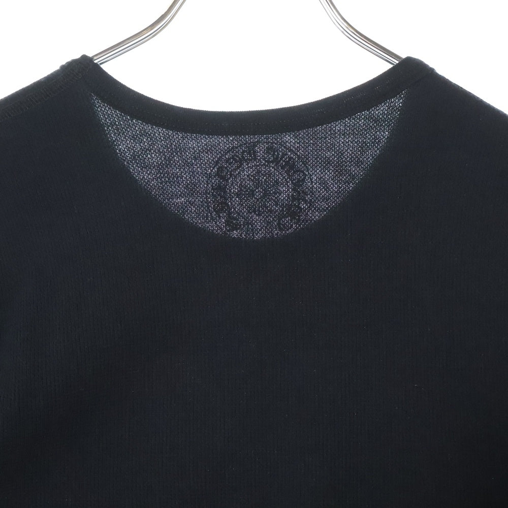 CHROME HEARTS(クロムハーツ) Thermal L S 袖ロゴプリントサーマル長袖カットソー ブラック