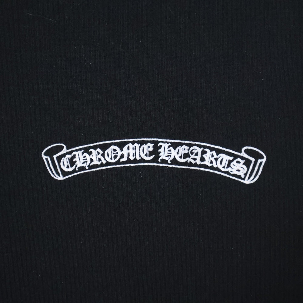 CHROME HEARTS(クロムハーツ) Thermal L S 袖ロゴプリントサーマル長袖カットソー ブラック