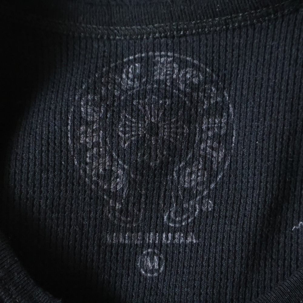 CHROME HEARTS(クロムハーツ) Thermal L S 袖ロゴプリントサーマル長袖カットソー ブラック
