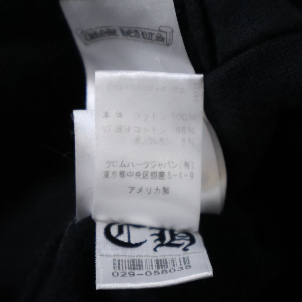 CHROME HEARTS(クロムハーツ) SWTSHRT PLVR プルオーバーパーカー 袖フローラルホースシュープリント スウェットプルオーバーパーカー ブラック