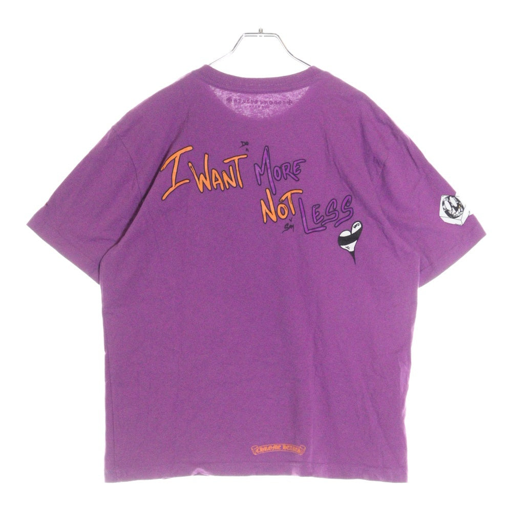 CHROME HEARTS(クロムハーツ) ×MATTY BOY PPO I WANT MORE NOT LESS T-SHRT ×マッティボーイ プリント 半袖Tシャツ カットソー パープル