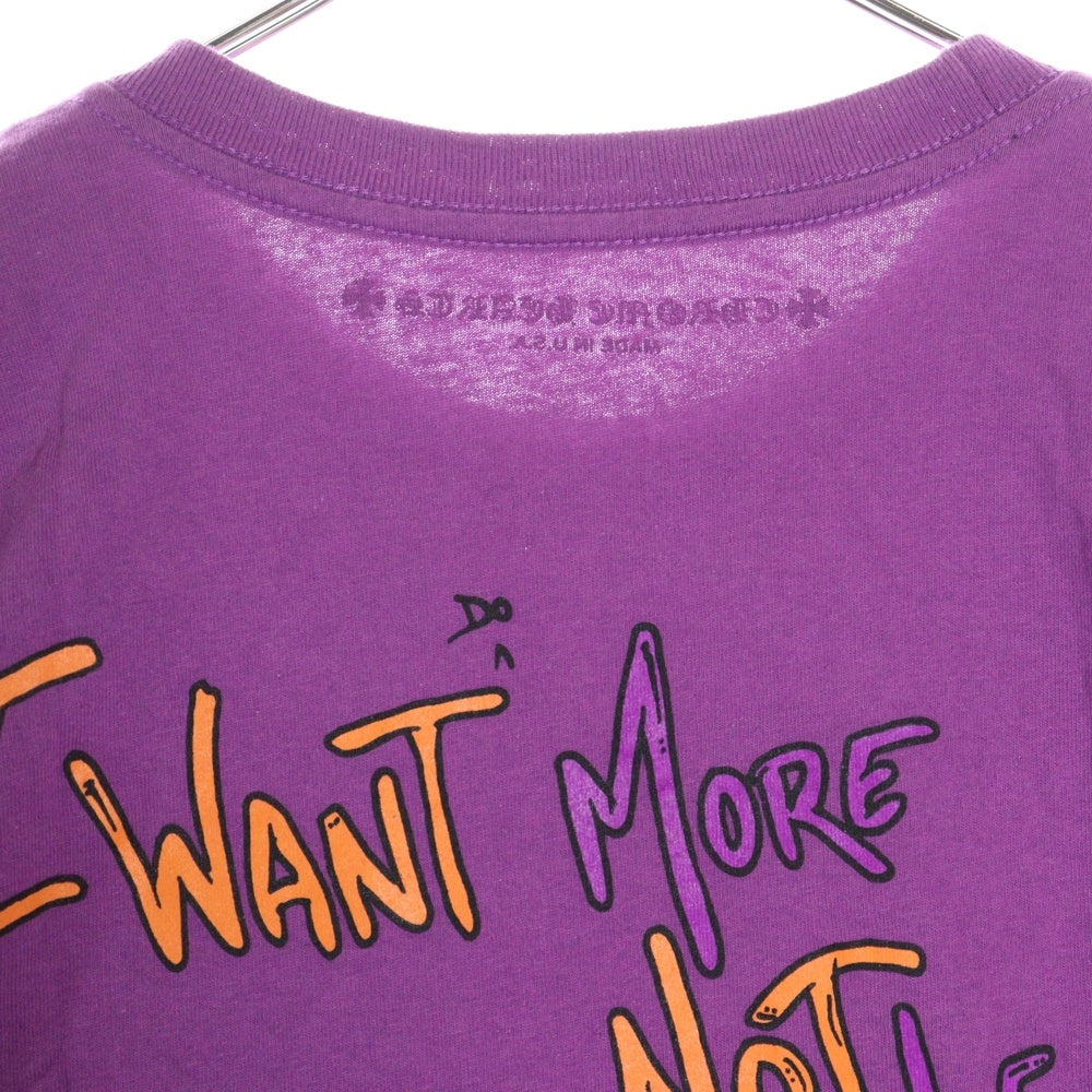 CHROME HEARTS(クロムハーツ) ×MATTY BOY PPO I WANT MORE NOT LESS T-SHRT ×マッティボーイ プリント 半袖Tシャツ カットソー パープル