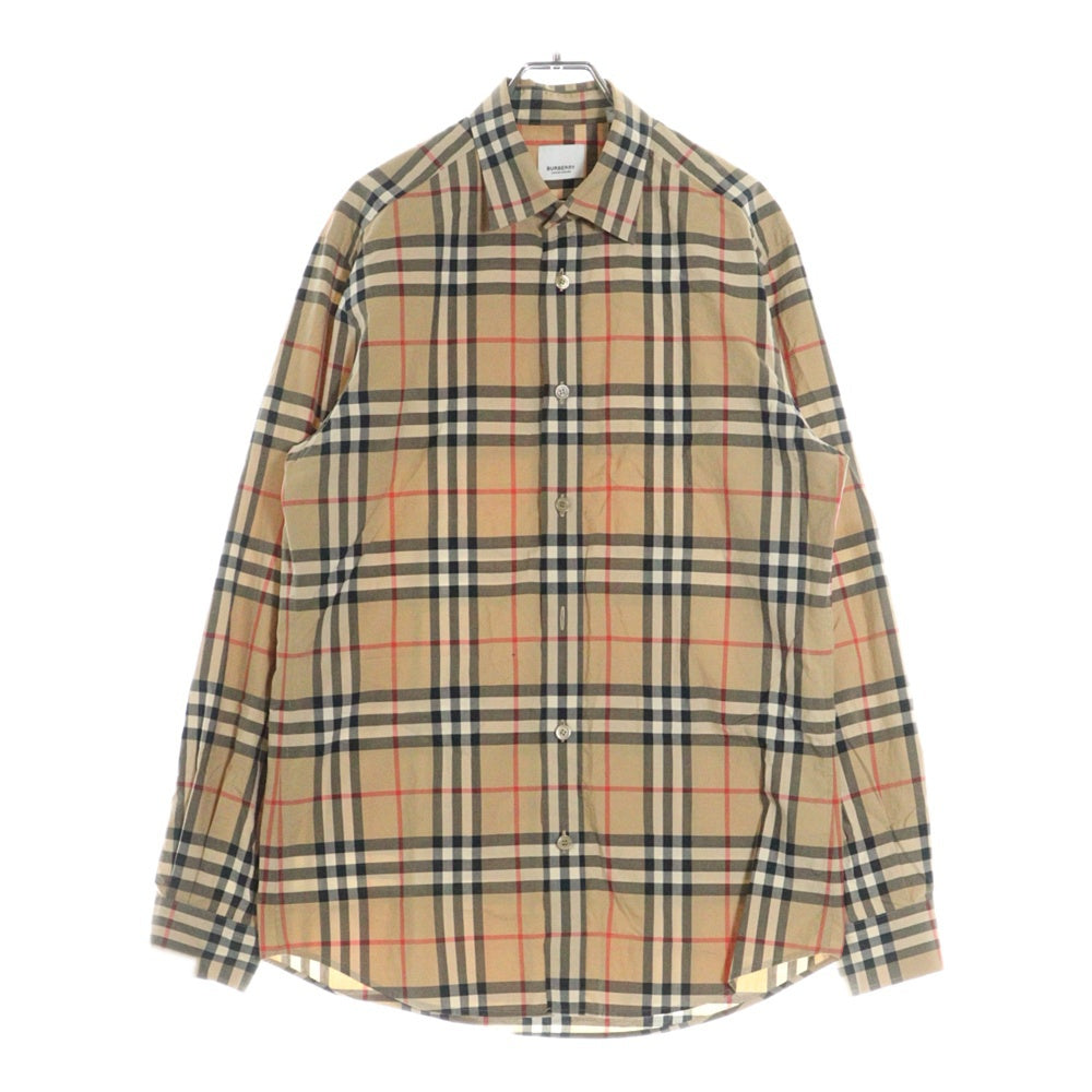 BURBERRY(バーバリー) バーバリーチェック 総柄 コットン 長袖シャツ ベージュ 8020863