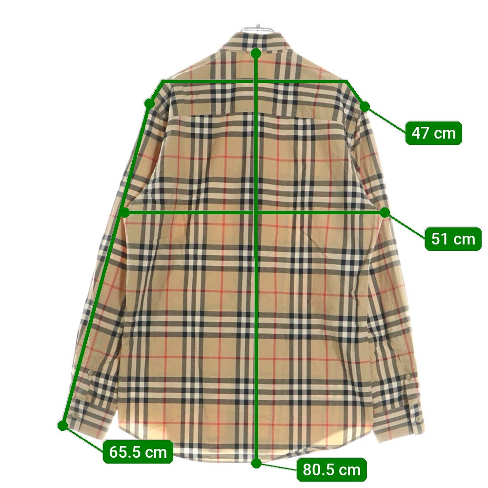 BURBERRY(バーバリー) バーバリーチェック 総柄 コットン 長袖シャツ ベージュ 8020863