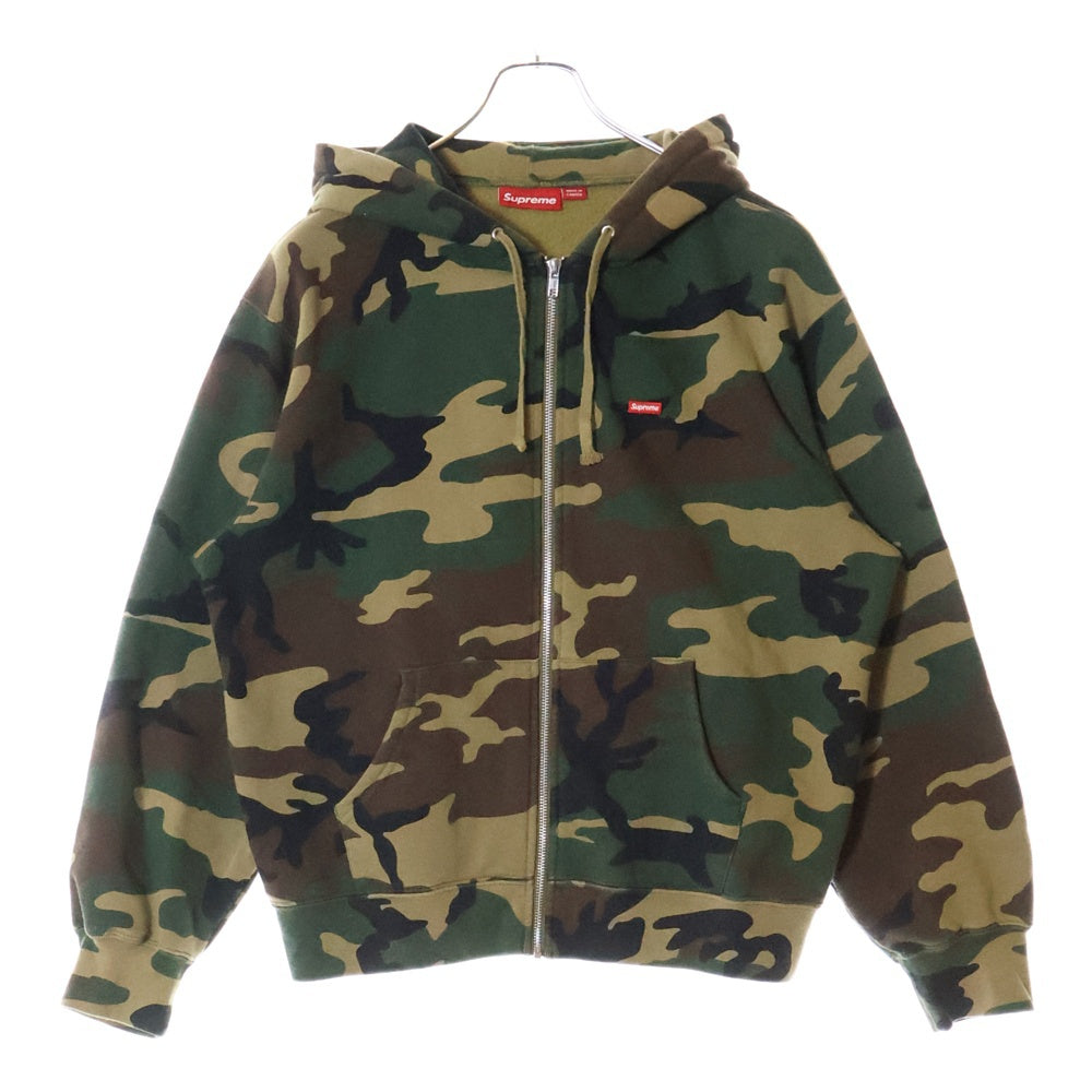 SUPREME(シュプリーム) 24AW Small Box Zip Up Hooded Sweatshirt Woodland Camoジップアップスウェットパーカー 迷彩柄