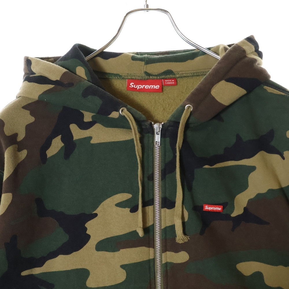 SUPREME(シュプリーム) 24AW Small Box Zip Up Hooded Sweatshirt Woodland Camoジップアップスウェットパーカー 迷彩柄